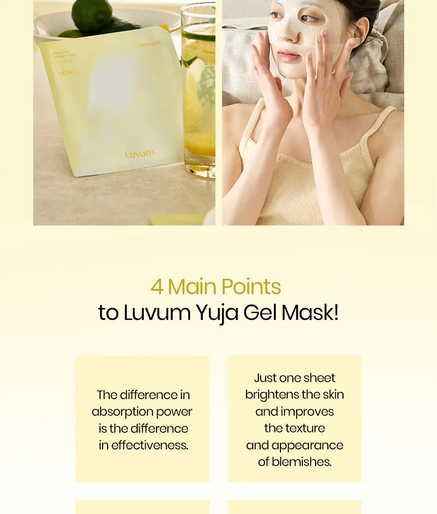 Luvum Mascarilla Afterglow Yuja Pack x 5